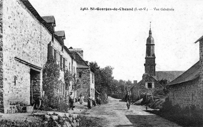 Ville de Saint-Georges-de-Chesn (Bretagne).