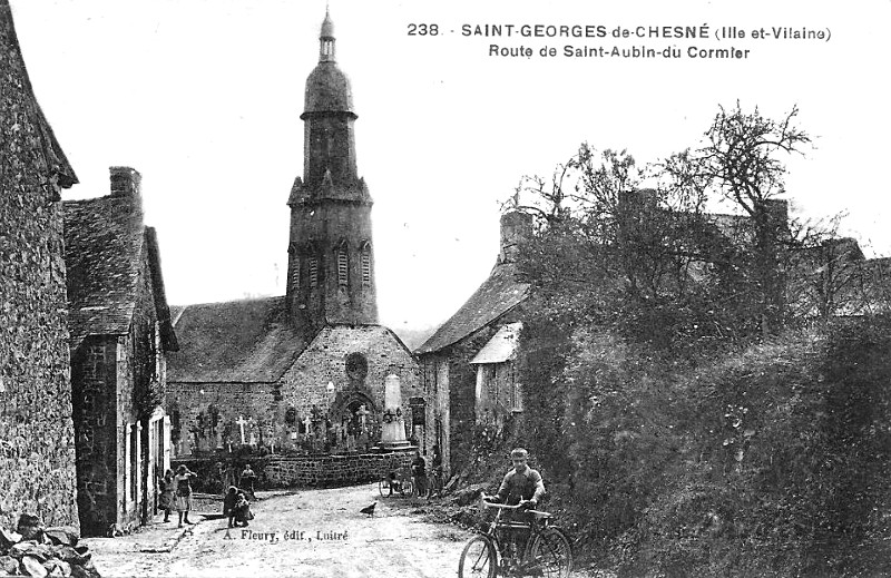 Ville de Saint-Georges-de-Chesn (Bretagne).
