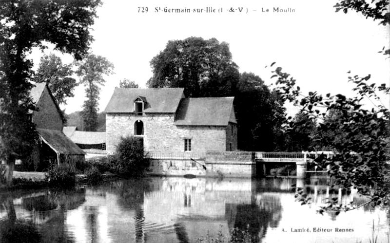 Moulin  Saint-Germain-sur-Ille (Bretagne).