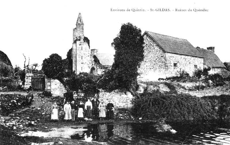 Château du Grand-Quellenec (ou Grand-Quélenec) à Saint-Gildas (Bretagne).