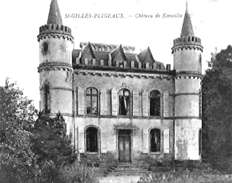 Saint-Gilles-Pligeaux (Bretagne) : château de Kervilio.
