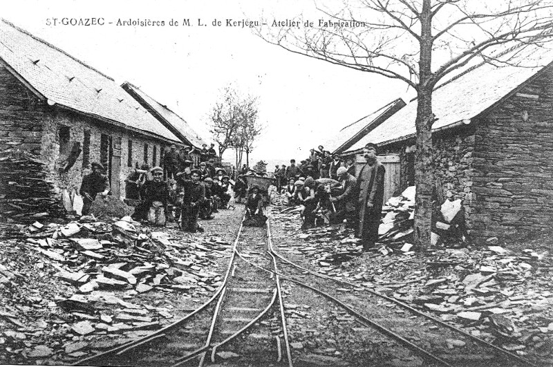 Ardoisires de Saint-Goazec (Bretagne).