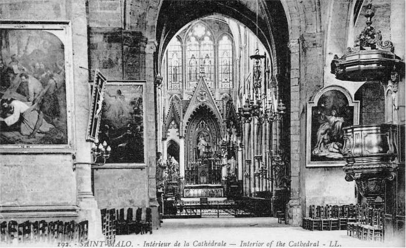 L'ancienne cathdrale Saint-Vincent de Saint-Malo (Bretagne).