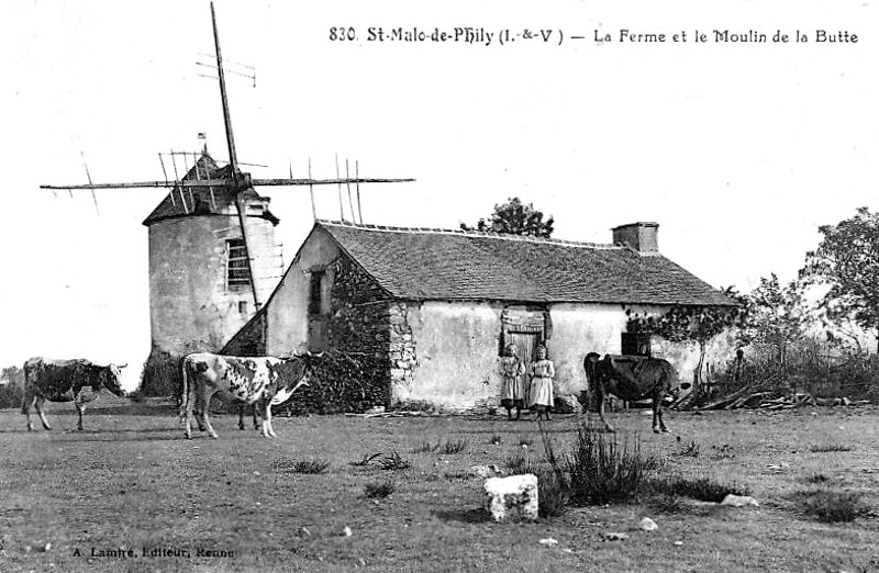 Moulin de Saint-Malo-de-Phily (Bretagne).
