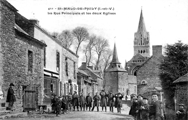 Ville de Saint-Malo-de-Phily (Bretagne).
