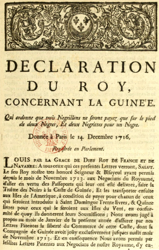 Bretagne : la traite des ngres (ngrire) ou traite des noirs.