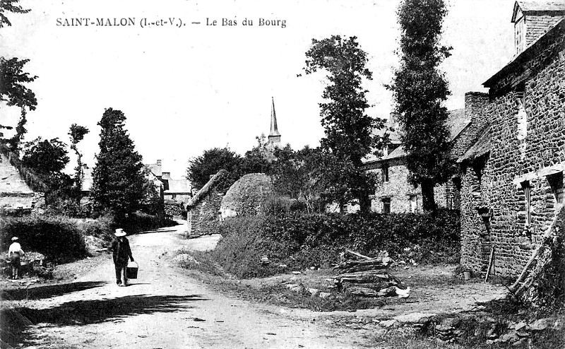 Ville de Saint-Malon-sur-Mel (Bretagne).