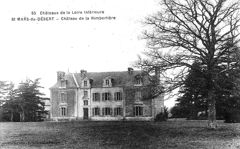 Chteau de la Rimbertire  Saint-Mars-du-Dsert (anciennement en Bretagne).