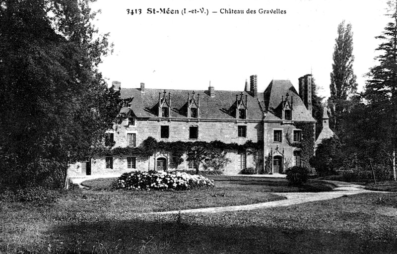 Chteau des Gravelles  Saint-Men-le-Grand (Bretagne).