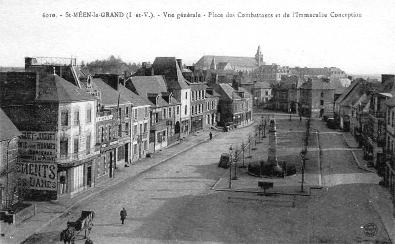 Ville de Saint-Men-le-Grand (Bretagne).