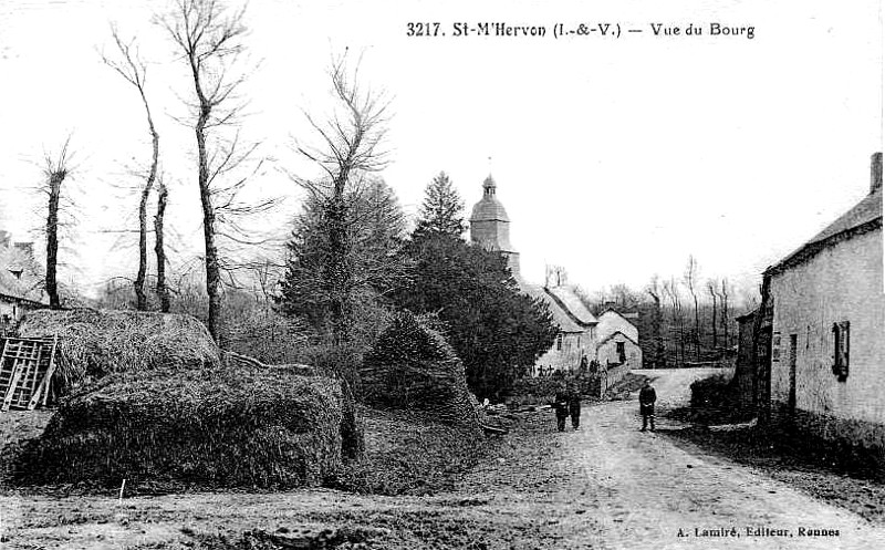 Ville de Saint-M'Hervon (Bretagne).