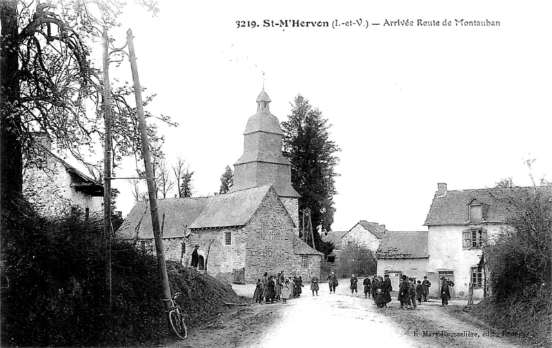 Ville de Saint-M'Hervon (Bretagne).