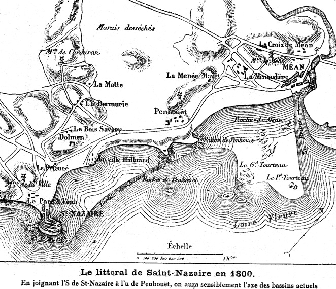Le littoral de Saint-Nazaire en 1800