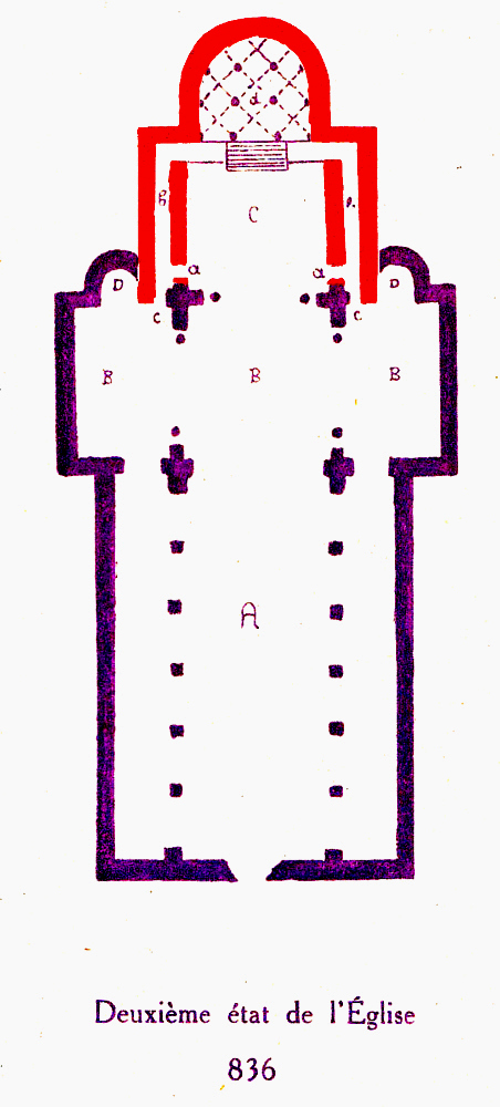 Deuxime tat de l'glise carolingienne de Saint-Philbert-de-Grandlieu (vers 836).