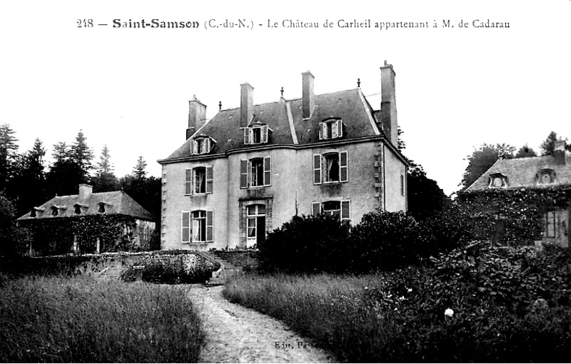 Saint-Samson-sur-Rance (Bretagne): le château de Carheil.