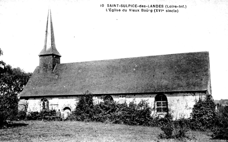 Ville de Saint-Sulpice-des-Landes : l'glise du Vieux Bourg.