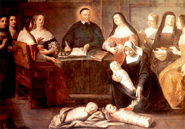 Saint Vincent de Paul et les Dames de Charit.