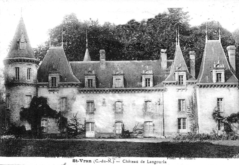 Ville de Saint-Vran (Bretagne) : chteau de Langourla.