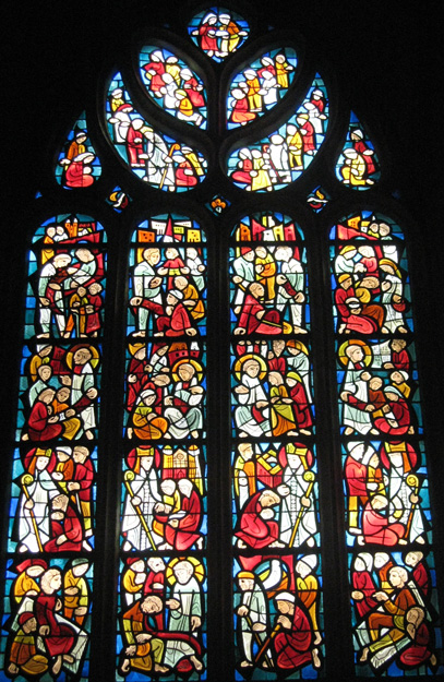 Saint-Brieuc (Bretagne) : cathédrale Saint-Etienne (vitrail de Saint-Guillaume, Hubert de Sainte Marie à Quintin)