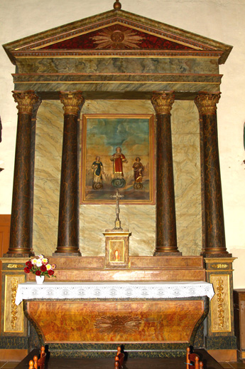 Chapelle Sainte-Anne-la-Palud (Bretagne) : autel de Saint-Laurent