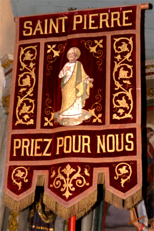Bannière de l'église de Saint-Michel-en-Grève (Bretagne).