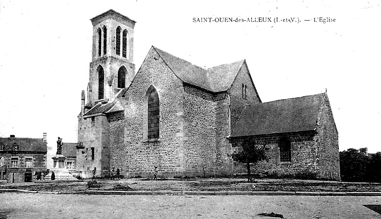 Eglise de la ville de Saint-Ouen-des-Alleux (Bretagne).