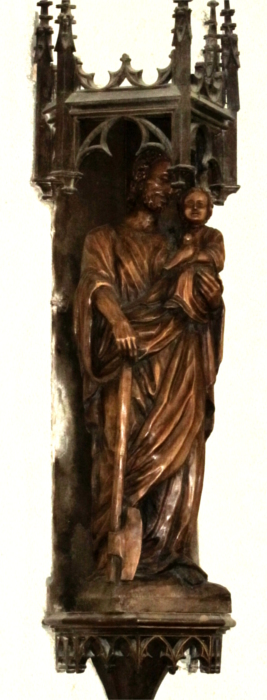 L'glise de Santec (Bretagne) : statue.