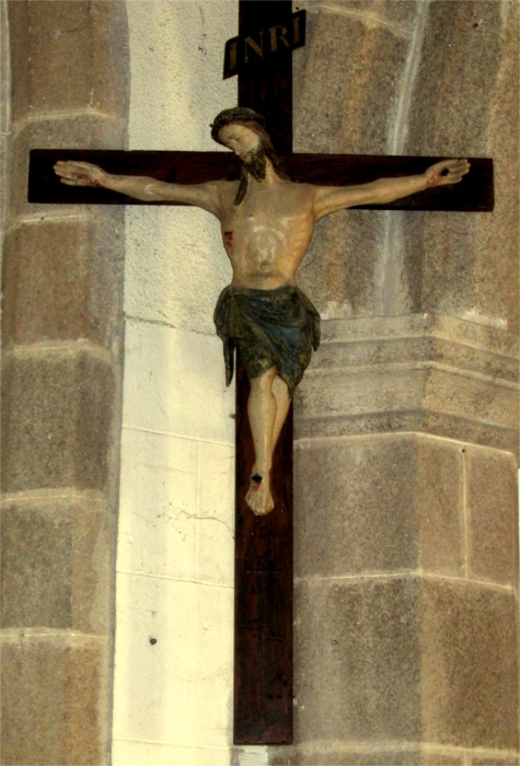 L'glise de Santec (Bretagne) : croix.
