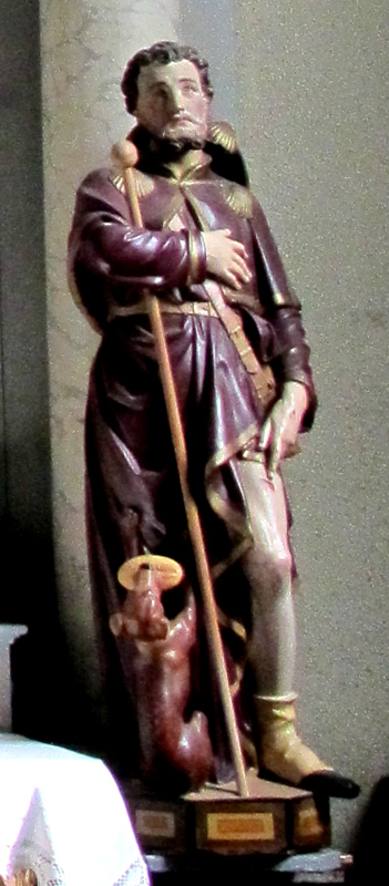 L'glise de Santec (Bretagne) : statue de l'autel latral.