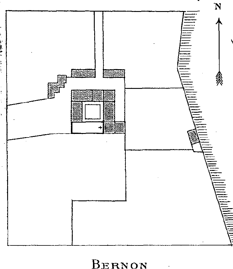 Plan du couvent des Frres Mineurs ou Rcollets de Bernon (Sarzeau, Bretagne).