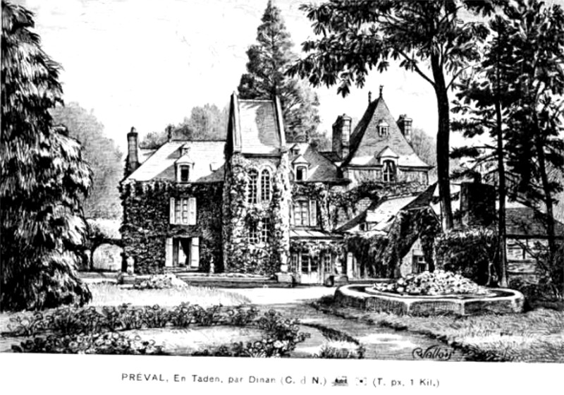 Ville de Taden (Bretagne) : le manoir de Prval.