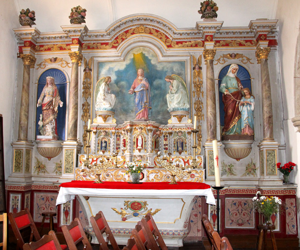 Retable de l'glise Saint-Brandan  Trgrom, en Bretagne