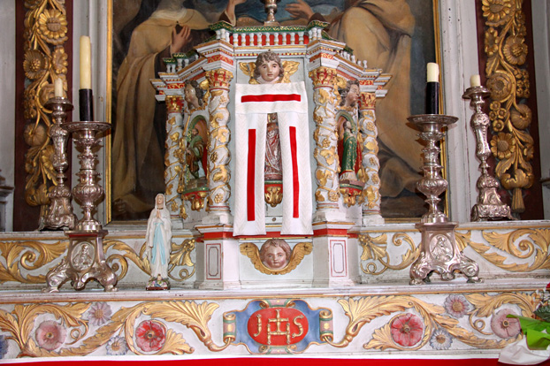 Retable de l'glise Saint-Brandan  Trgrom, en Bretagne