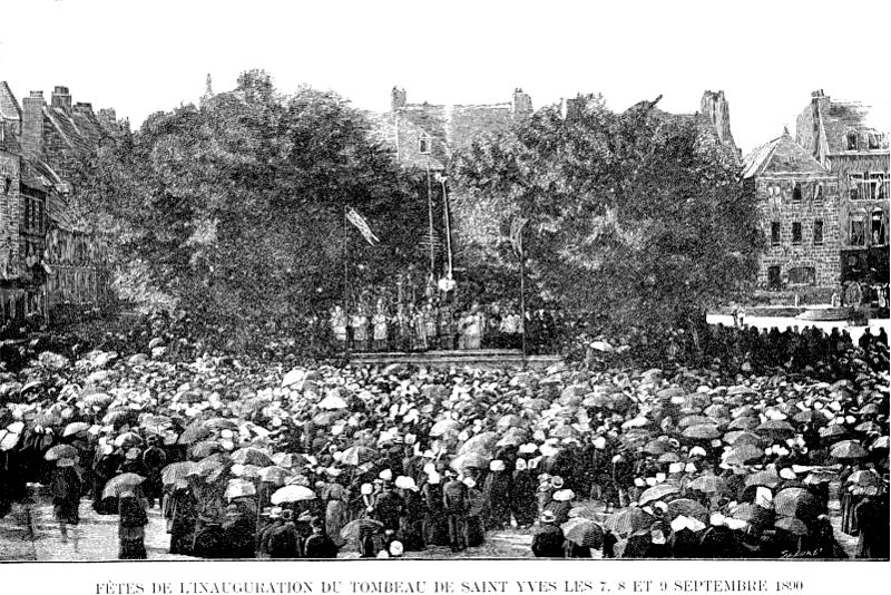 Inauguration du tombeau de Saint-Yves en 1890  Trguier.