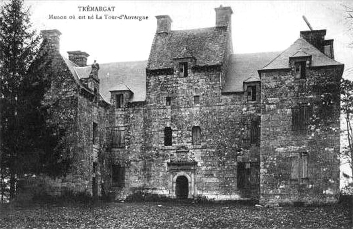 Trémargat (Bretagne) : maison où est né La Tour-d'Auvergne.