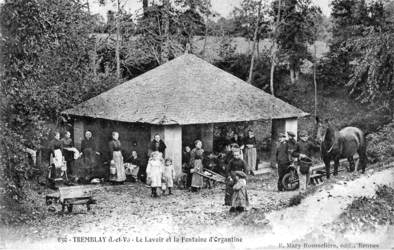 Lavoir et Fontaine de la ville de Tremblay (Bretagne).