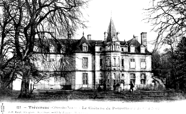 Ville de Tréveneuc (Bretagne) : château de Pommorio.