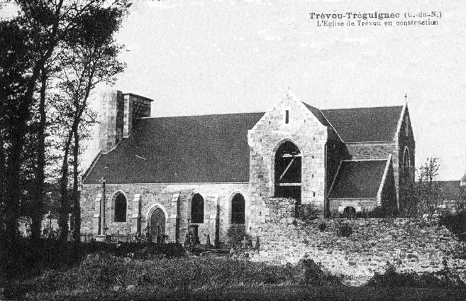 Trvou-Trguignec (Bretagne) : nouvelle glise en construction