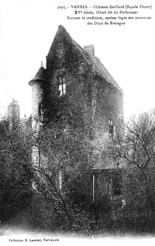 Le chteau (ou manoir) Gaillard  Vannes en Bretagne.