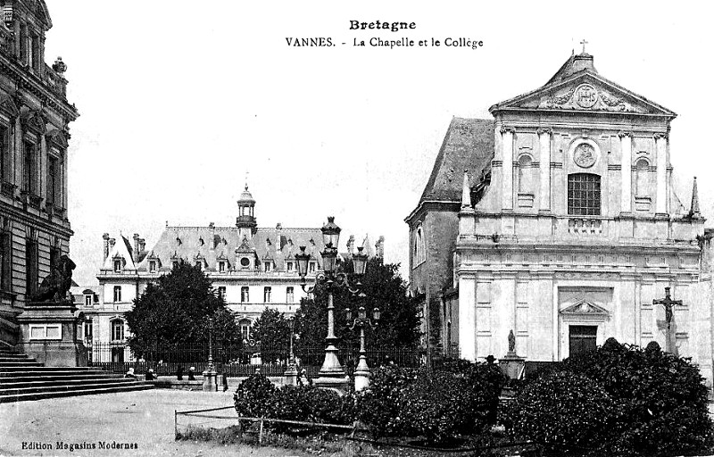 Vannes (Bretagne) : chapelle et collège Saint-Simon.