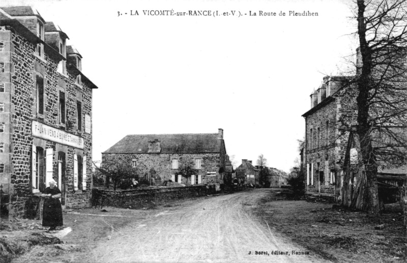 La ville de La Vicomt-sur-Rance (Bretagne).