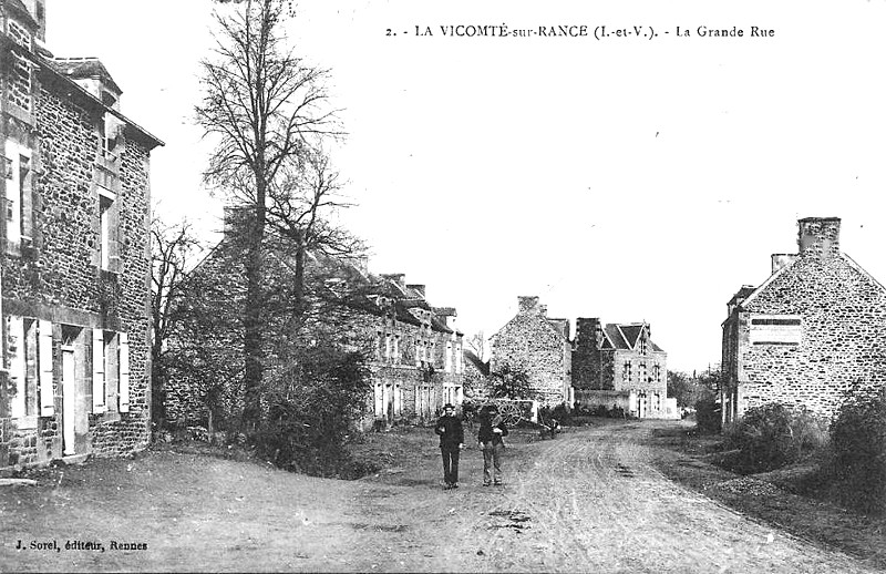 La ville de La Vicomt-sur-Rance (Bretagne).