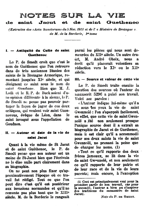Vie de Saint-Jacut et Saint-Guethenoc (page n°6).