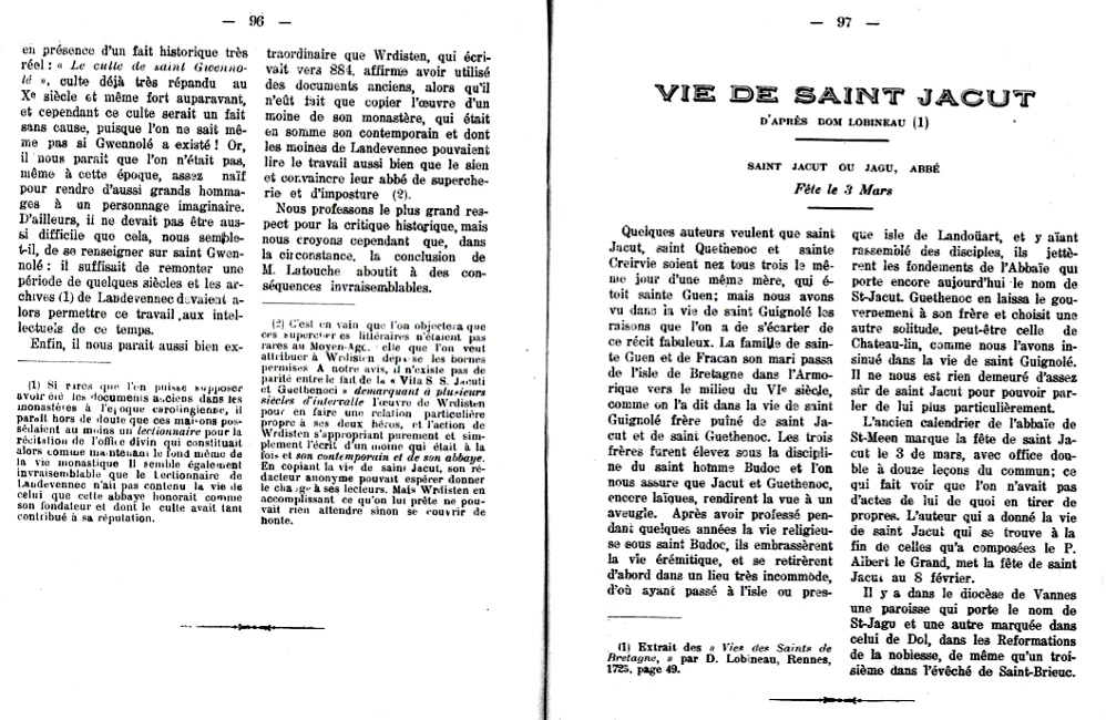 Vie de Saint-Jacut et Saint-Guethenoc (page n°8).
