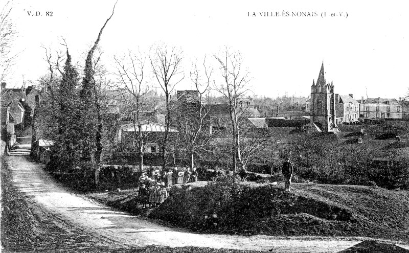 La ville de La Ville-s-Nonais (Bretagne).