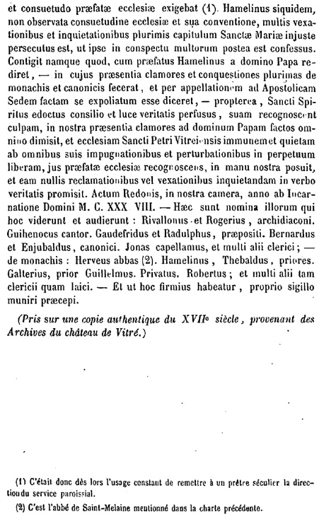 Vitr (Bretagne): les paroisses de Vitr