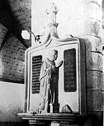 Monument d'Yves Mahyeuc à Plouvorn (Bretagne).